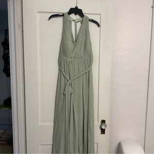 Azazie maternity bridesmaid dress green